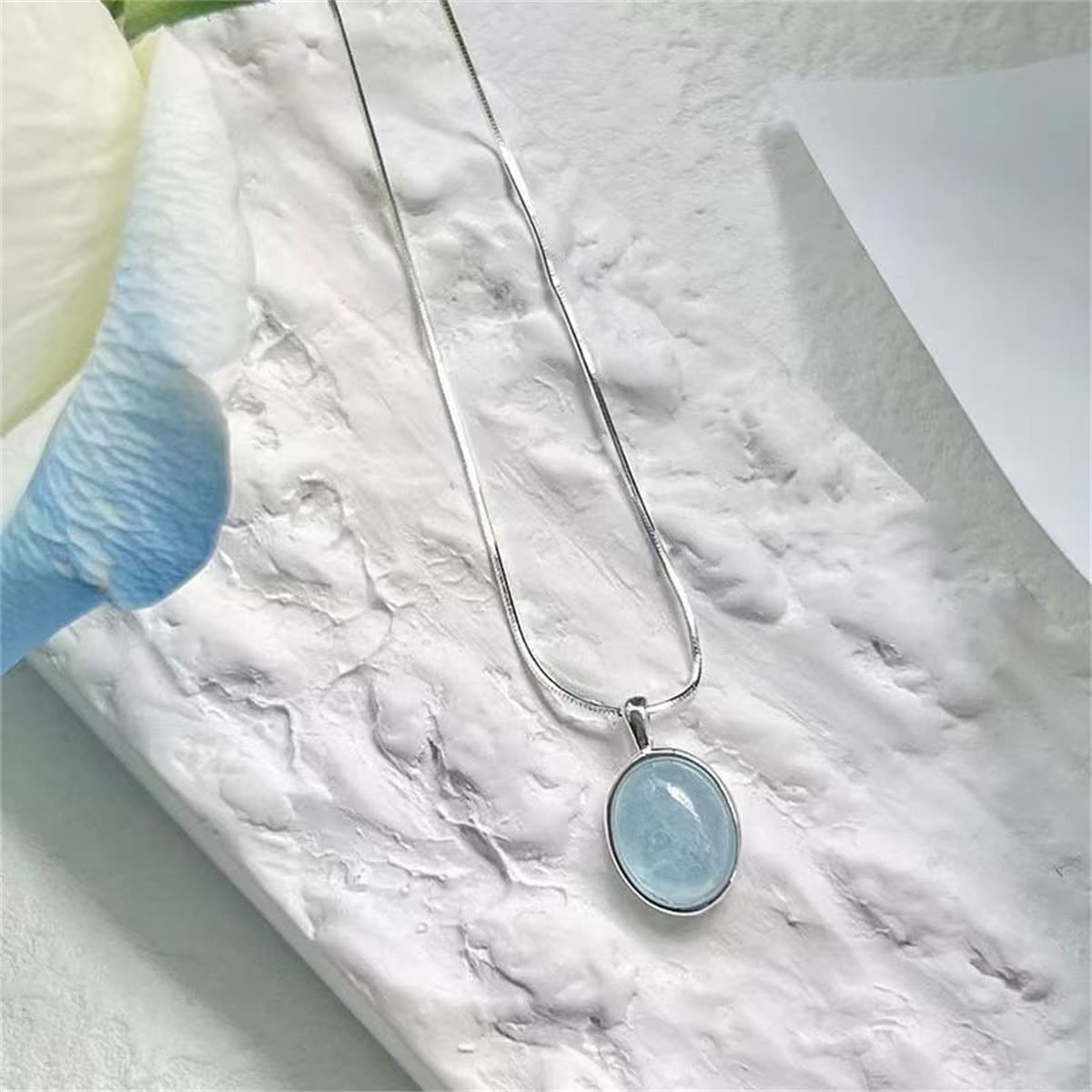 Korean style fashion geometric necklace for women ins cool style spliced ​​clavicle chain sweater chain light luxury niche 7