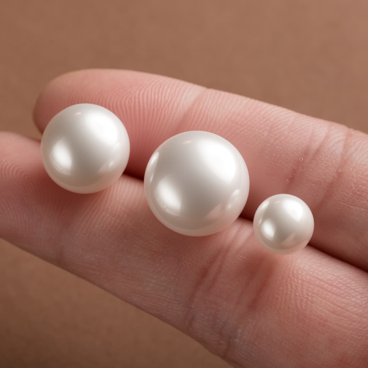 European and American cross-border jewelry, simple and elegant, large and small silver needle pearl bread stud earrings, style niche accessories wholesale 5