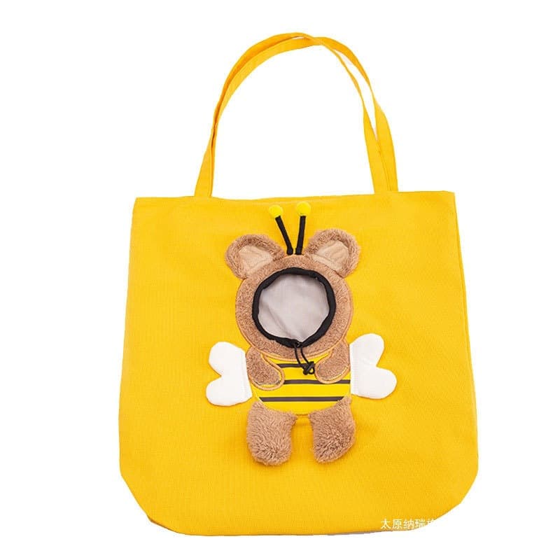 √Designed cat bag, cat outing bag, portable canvas hand-held shoulder bag, cat bag with exposed head for cats and dogs to go out 6