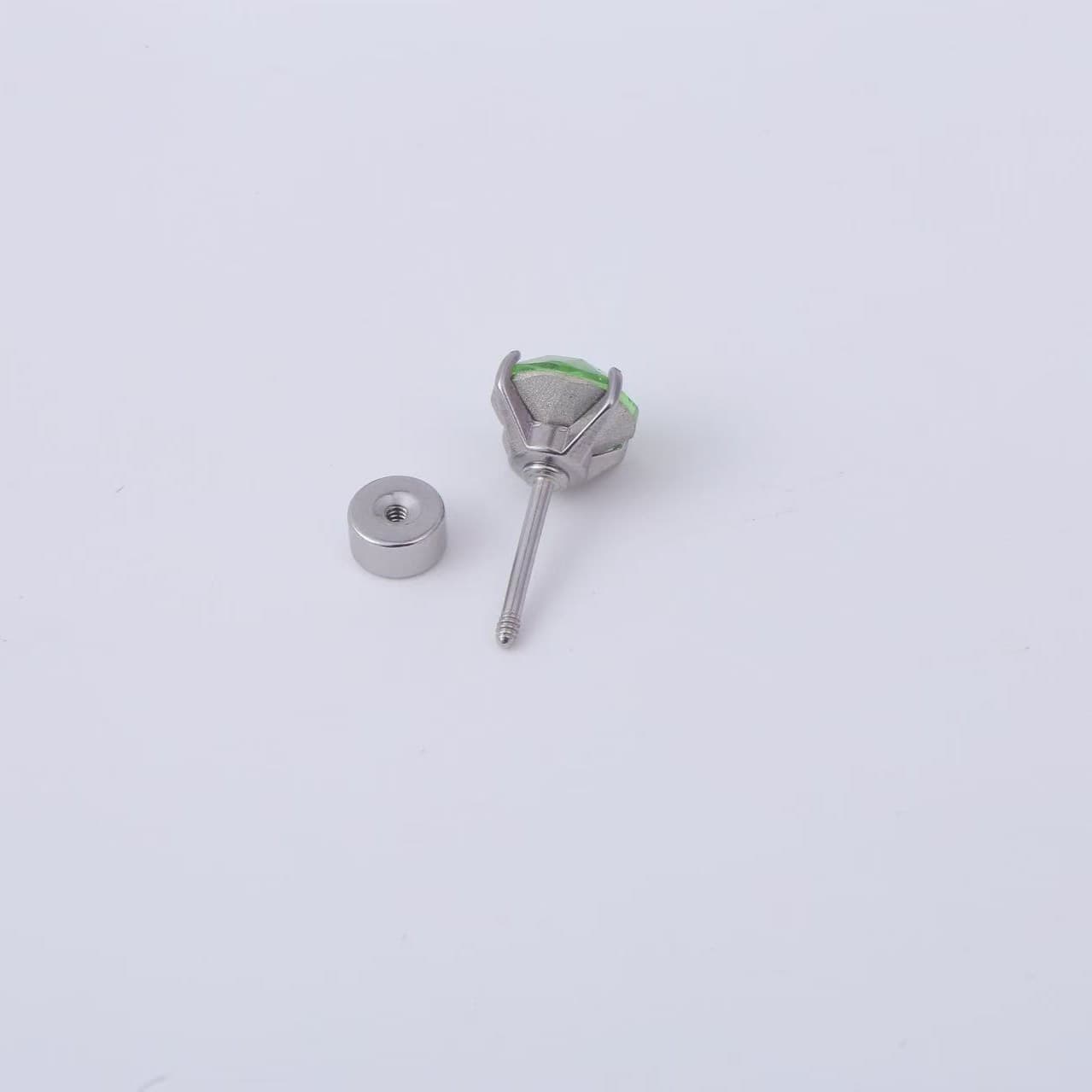 Titanium Steel Earrings 4mm Huazi Earrings Heavy Industry Seamless Claw Inlaid Ear Bone Nails Ear Lobe Ear Bone Douyin Manufacturer Wholesale 6