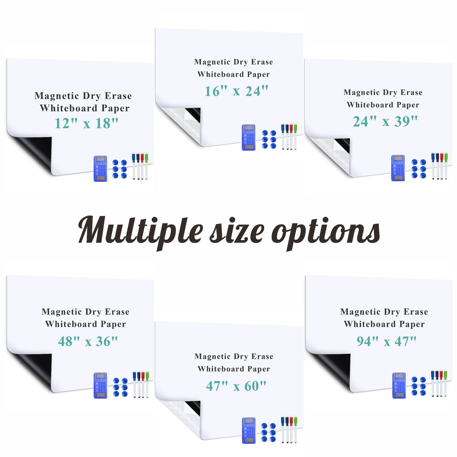 Easy to write on and clean dry erase board with self-adhesive whiteboard wall for kids office home use 2