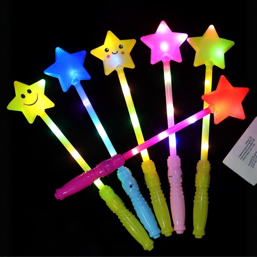 Kindergarten performance glow stick props for school graduation season yellow five-pointed star glow stick star flash fairy stick 2