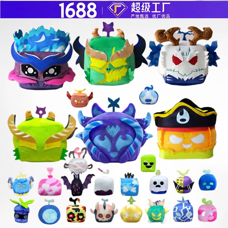 New product bloxfruits game peripheral plush toy devil fruit fruit box doll ornaments doll