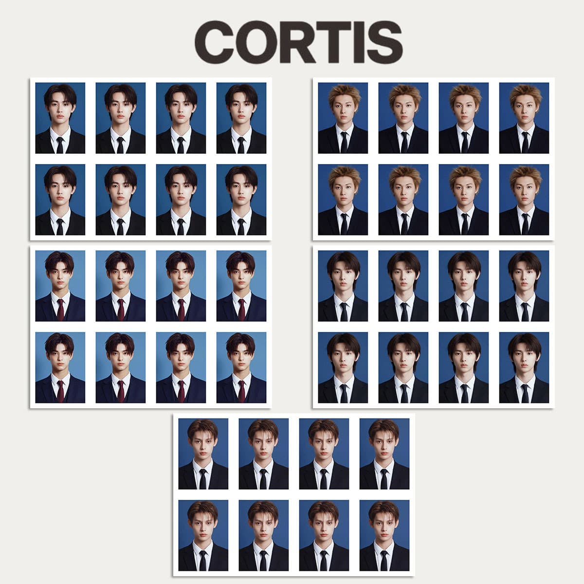 One-inch photos of CORTIS peripheral suits, ID photos COER collection passport photos Zhao Yufan KEONHO