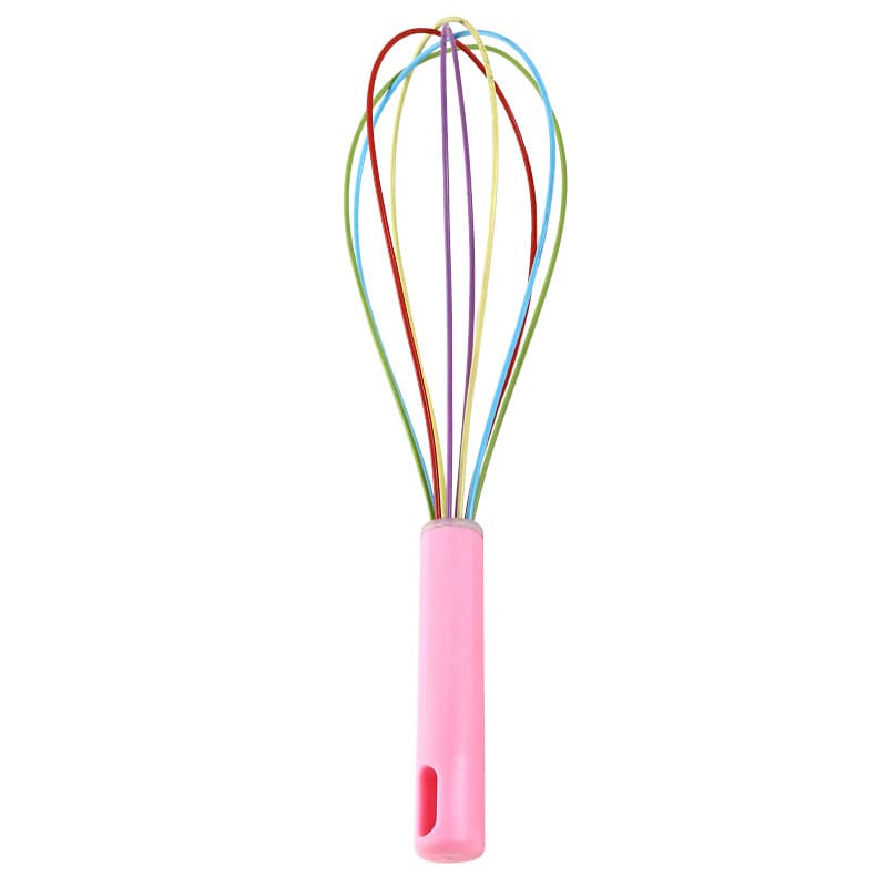 Stainless steel egg beater colorful silicone food grade household hand mixer kitchen cream baking gadget 5