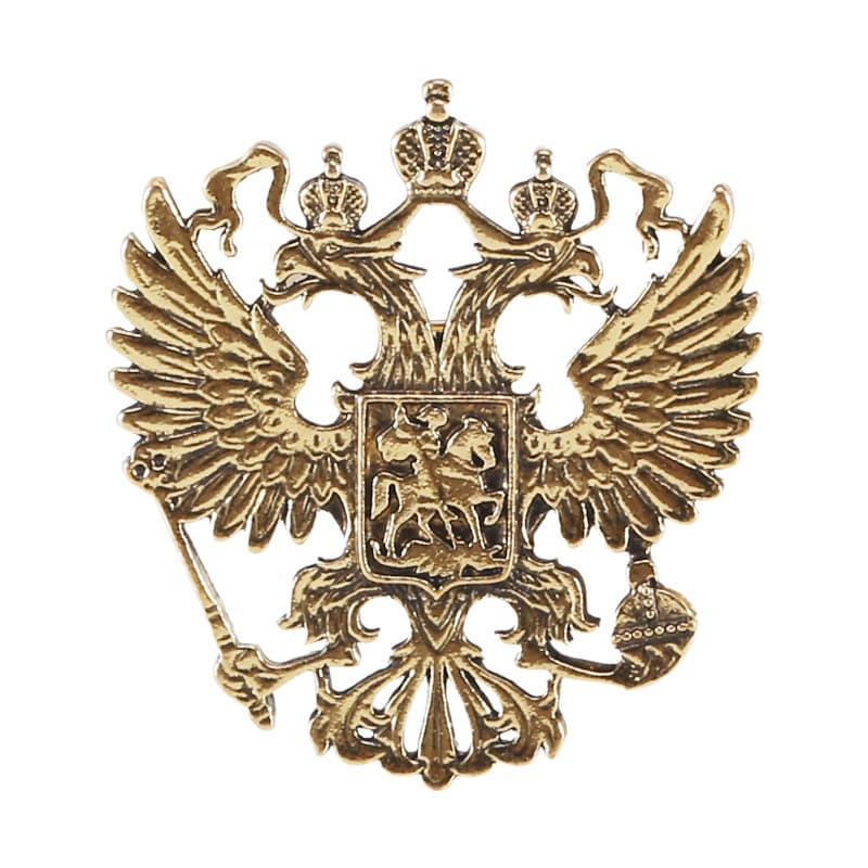 Overbearing animal crown eagle brooch, ancient double-headed eagle brooch, men's jacket accessory brooch 5