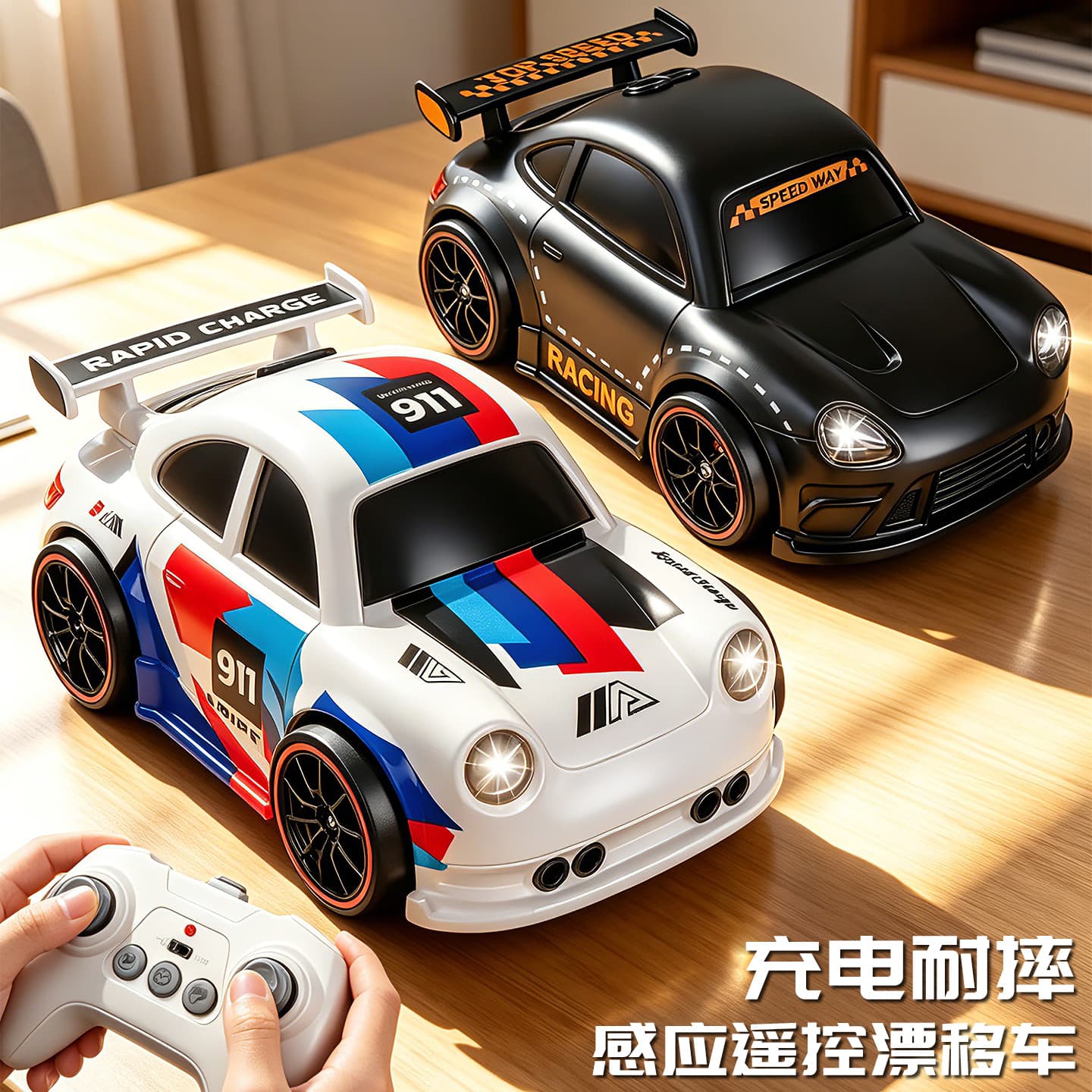 Rotating electric racing car for boys, toy car, remote control 3