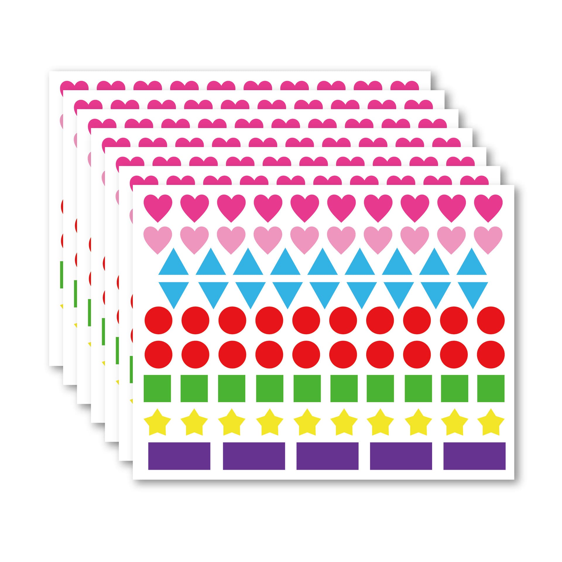 Colorful Coding Labels - 7 Colors, 6 Shapes, Cute Classroom Stickers 5