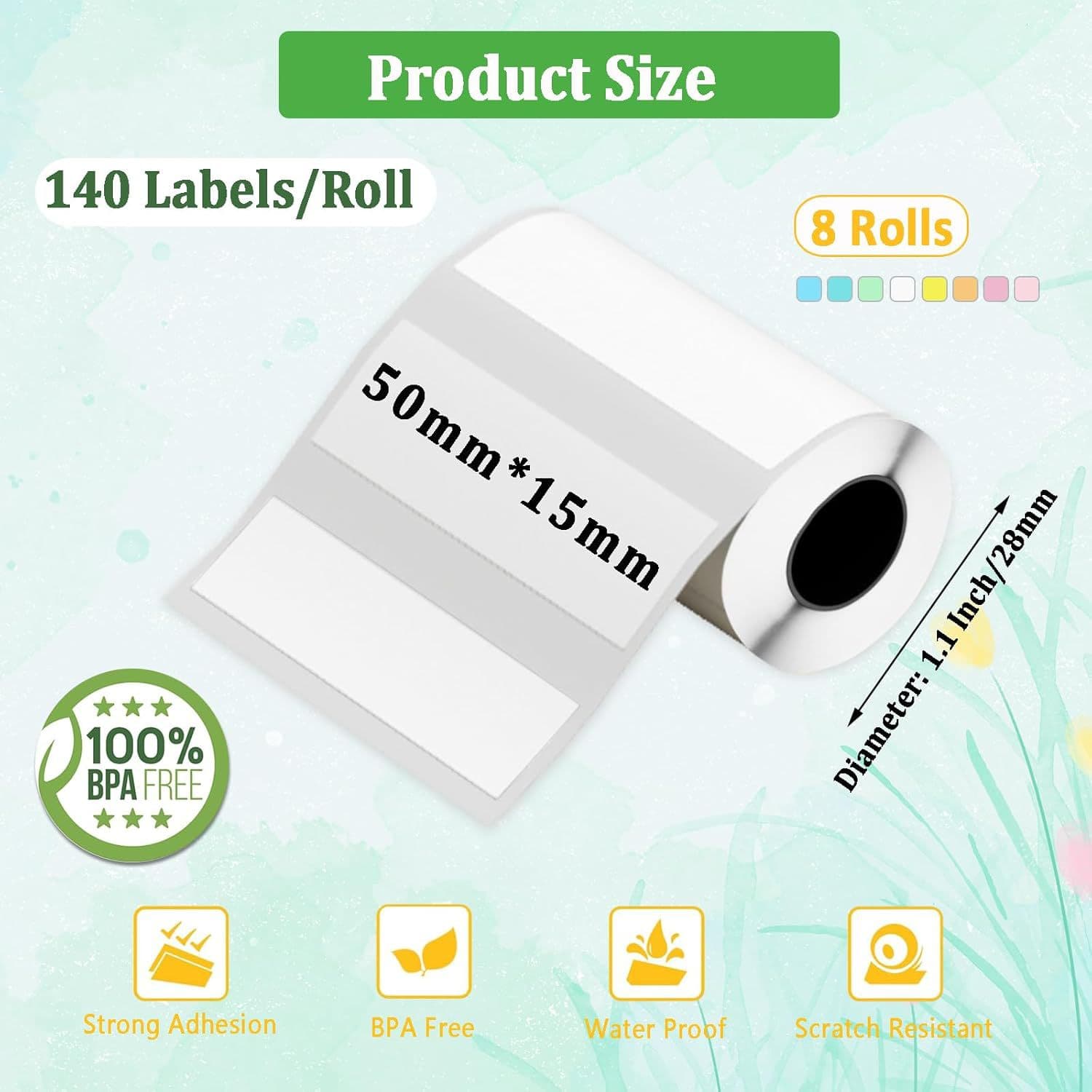 (Cross-border trading), small sticker, printer, Amazon, 50x, x15, 15mm 3