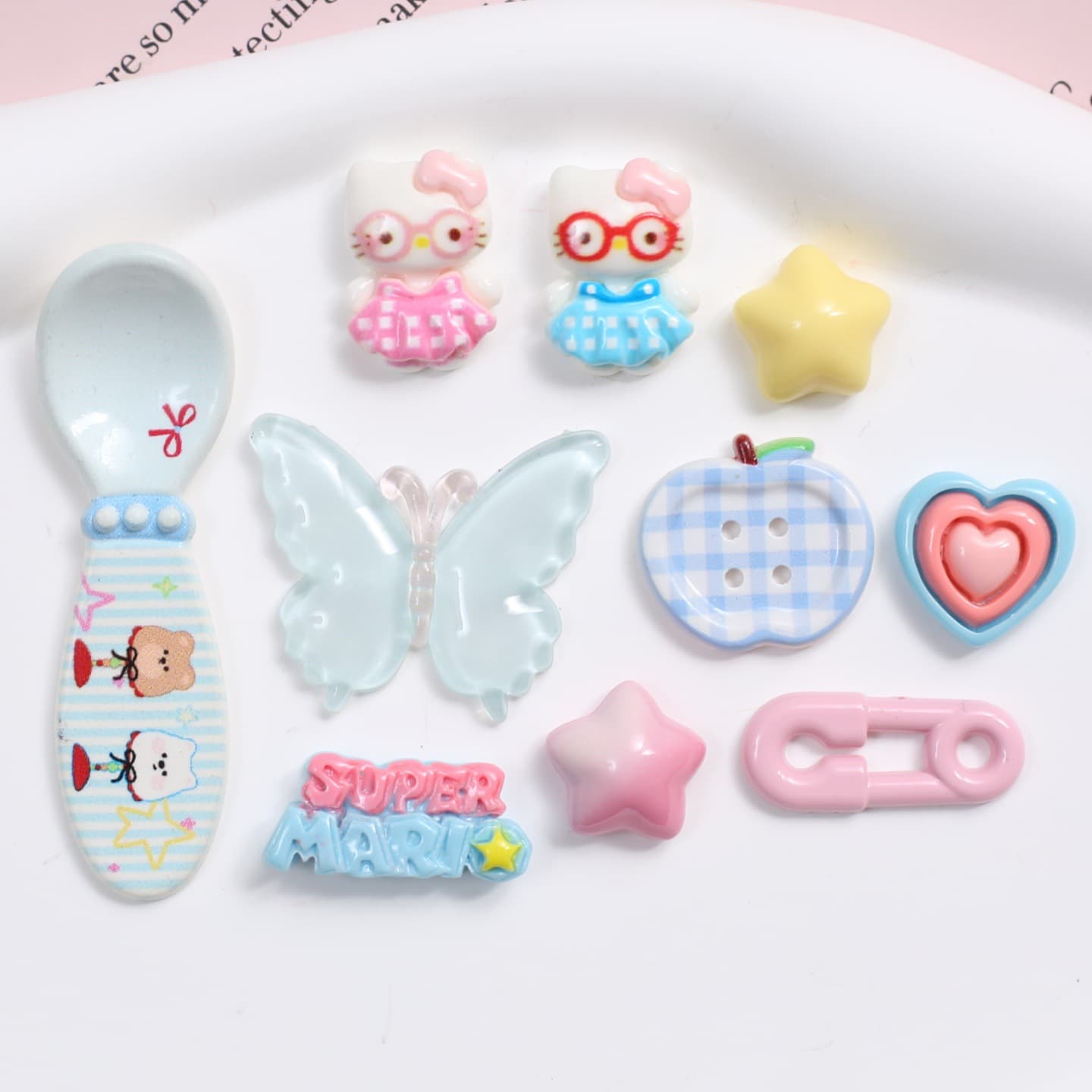 Cute accessories with butterfly, hair accessory, phone case, footwear buckle, DIY 2