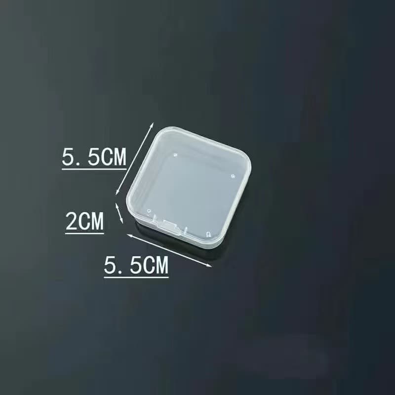 Square plastic transparent box, storage system, 5.5cm 2