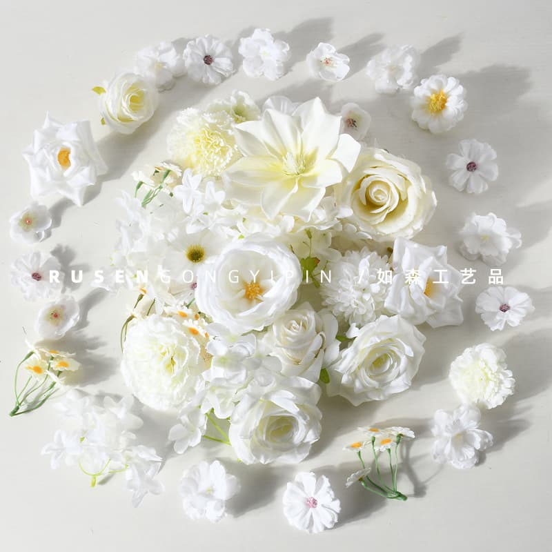 White hair accessory handmade, accessories, wide color palette, flowered, DIY