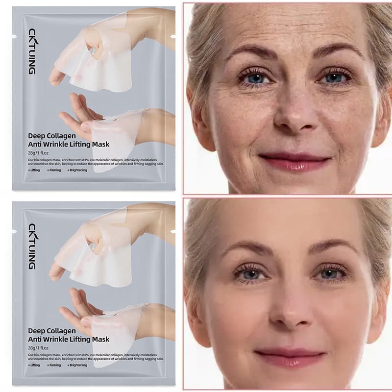 (Cross-border trading), split face mask, collagen, English, South Korea