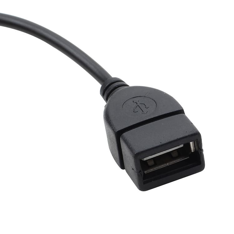 Car AUX audio cable 3.5mm to USB card reader mobile phone U disk car OTG audio cable car conversion cable 3