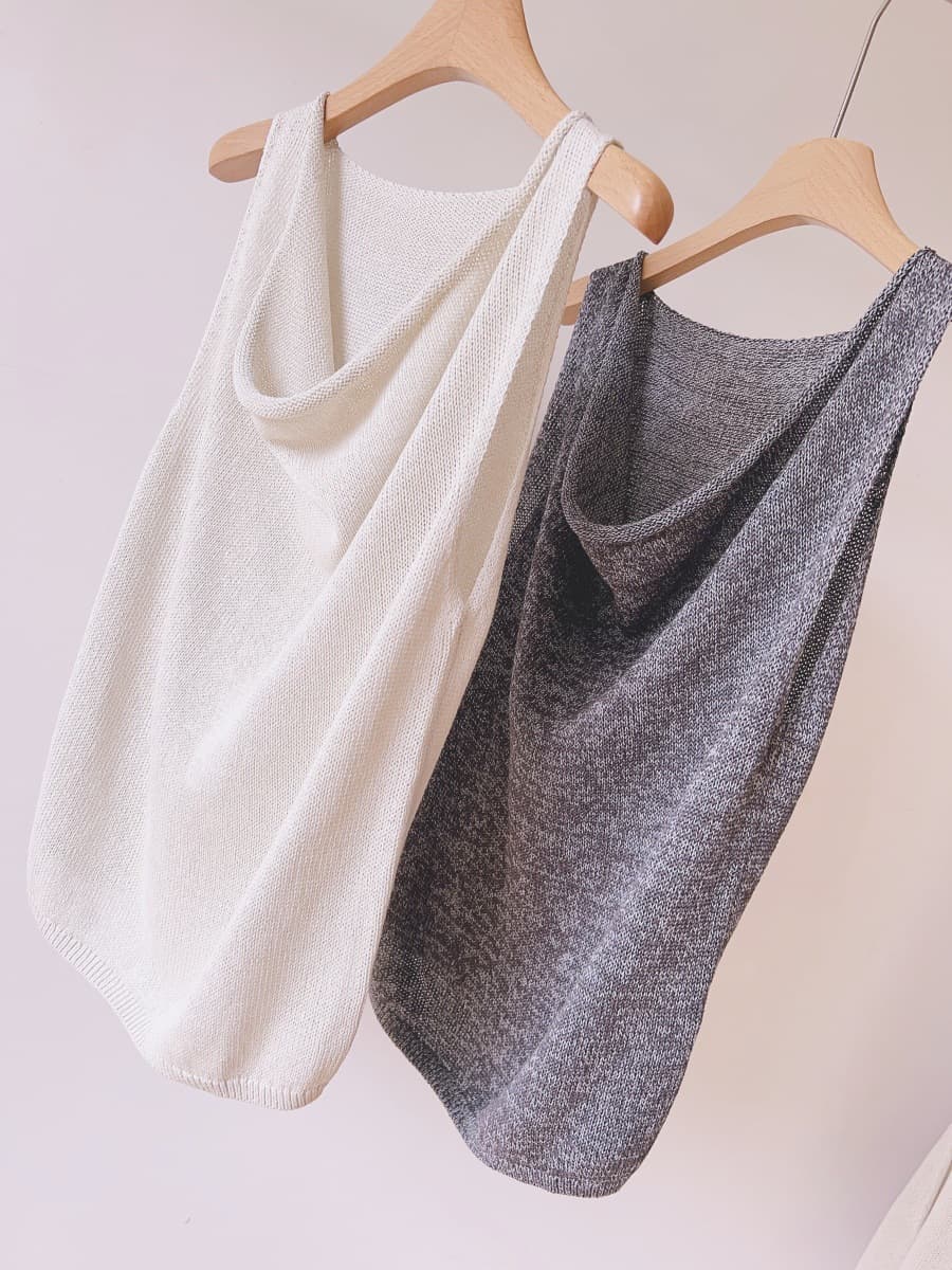 Silk small design knitted breathable sweater sleevless, tank top 2