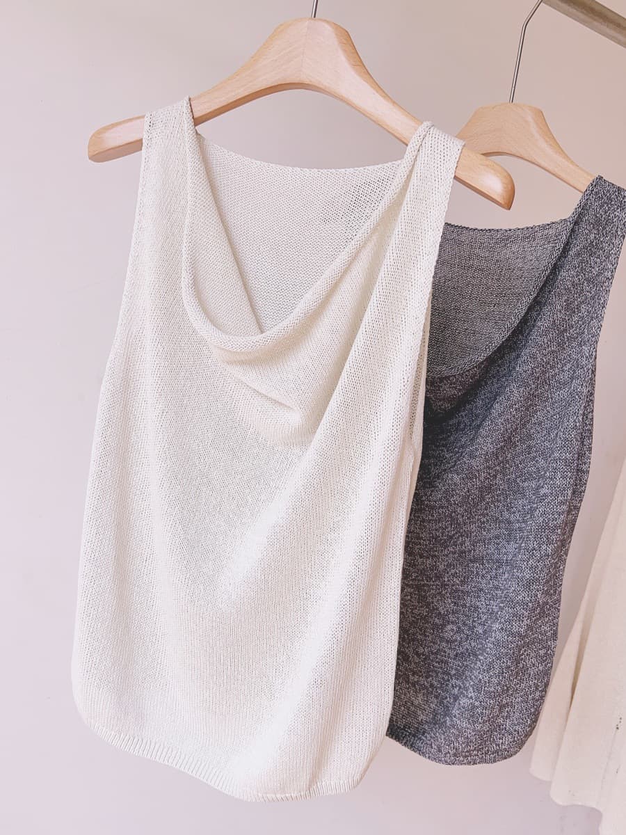 Silk small design knitted breathable sweater sleevless, tank top 3