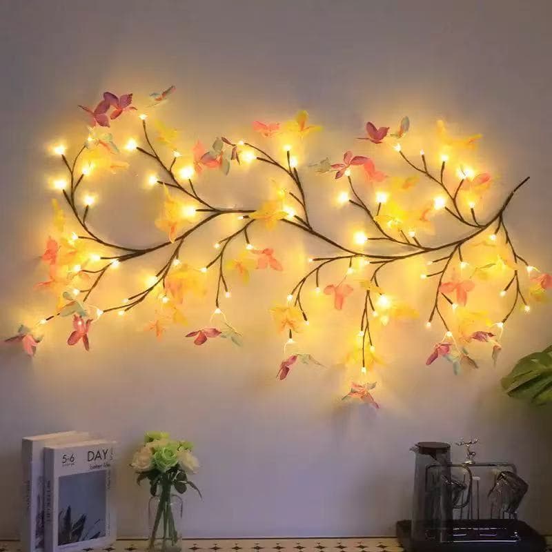 New cross-border LED branch lights, rattan lights, cherry blossom atmosphere, interior decoration styling lights, bendable atmosphere lights 2