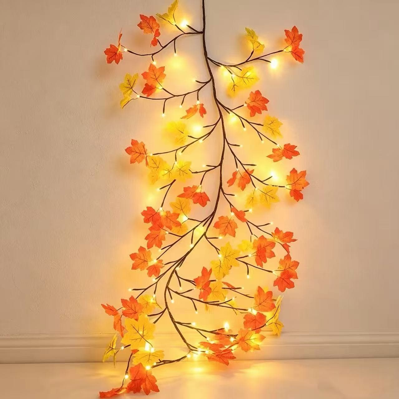New cross-border LED branch lights, rattan lights, cherry blossom atmosphere, interior decoration styling lights, bendable atmosphere lights 4