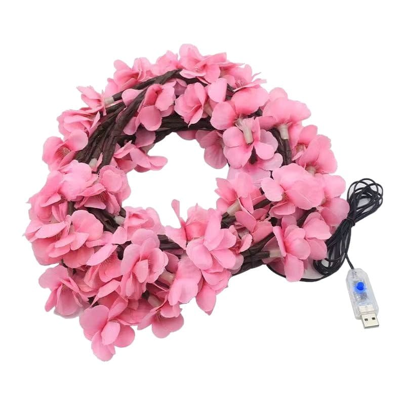 New cross-border LED branch lights, rattan lights, cherry blossom atmosphere, interior decoration styling lights, bendable atmosphere lights 5