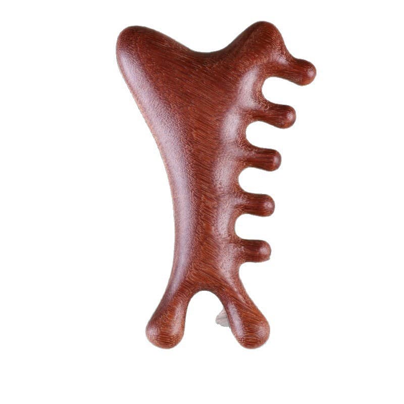Universal massager for scalp, brush for face sandalwood 5