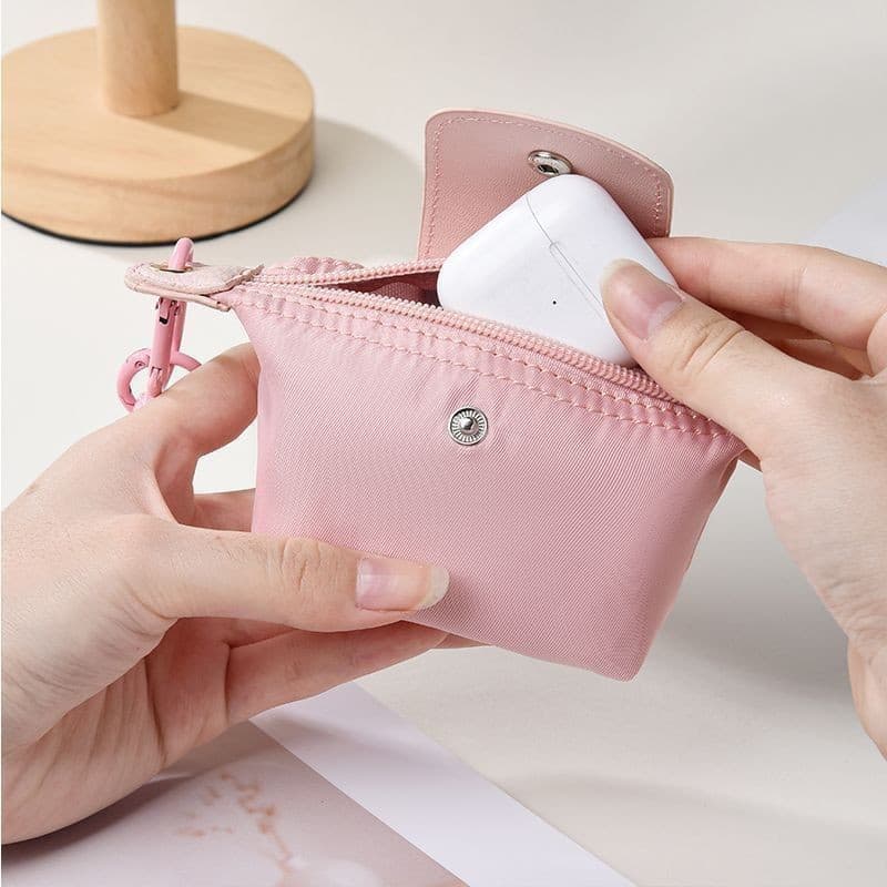 Nylon small wallet for men and women, small bag, car keys, lipstick, organizer bag, headphones, equipment bag, pendant 2