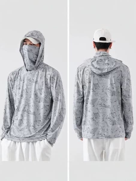Silk summer thin breathable sun protection clothing for men and women, travel quick dry jacket with hood 2