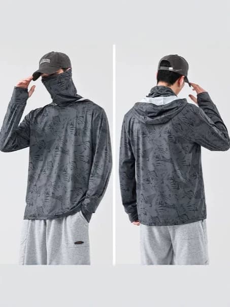 Silk summer thin breathable sun protection clothing for men and women, travel quick dry jacket with hood 3