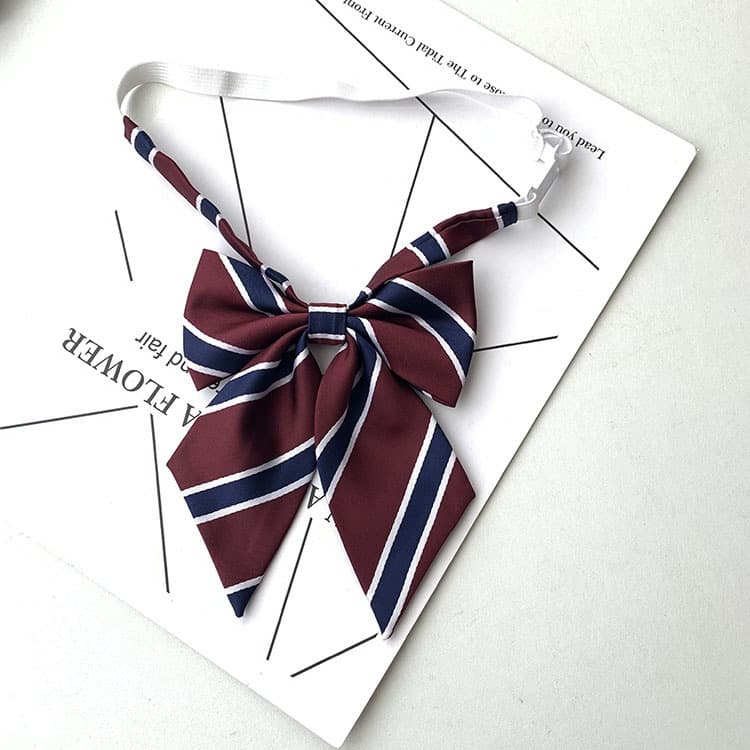 Japanese accessories, uniform, burgundy bow tie, JK style (Japanese school style) 3