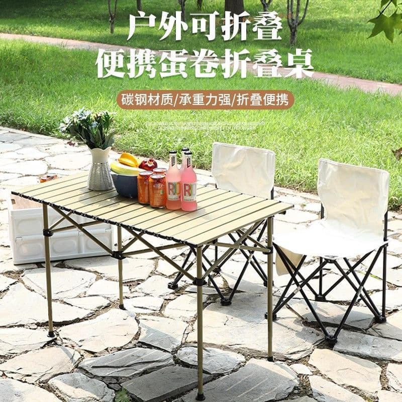 Outdoor folding table camping picnic outdoor barbecue street stall portable storage camping egg roll table night market stall 3