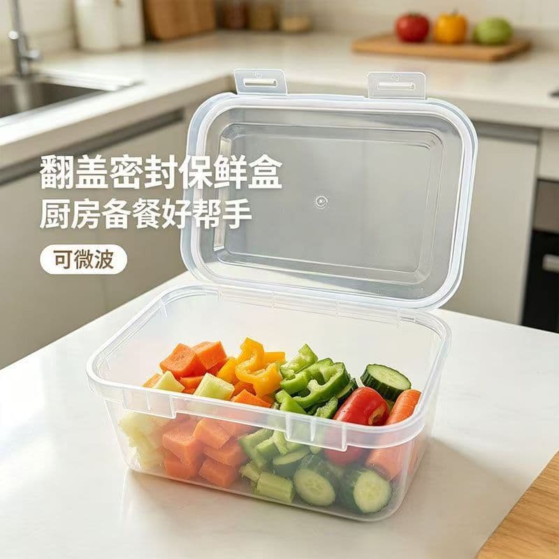 Portable food-grade crisper refrigerator fruit and vegetable storage box large capacity frozen sealed moisture-proof organizing box 2