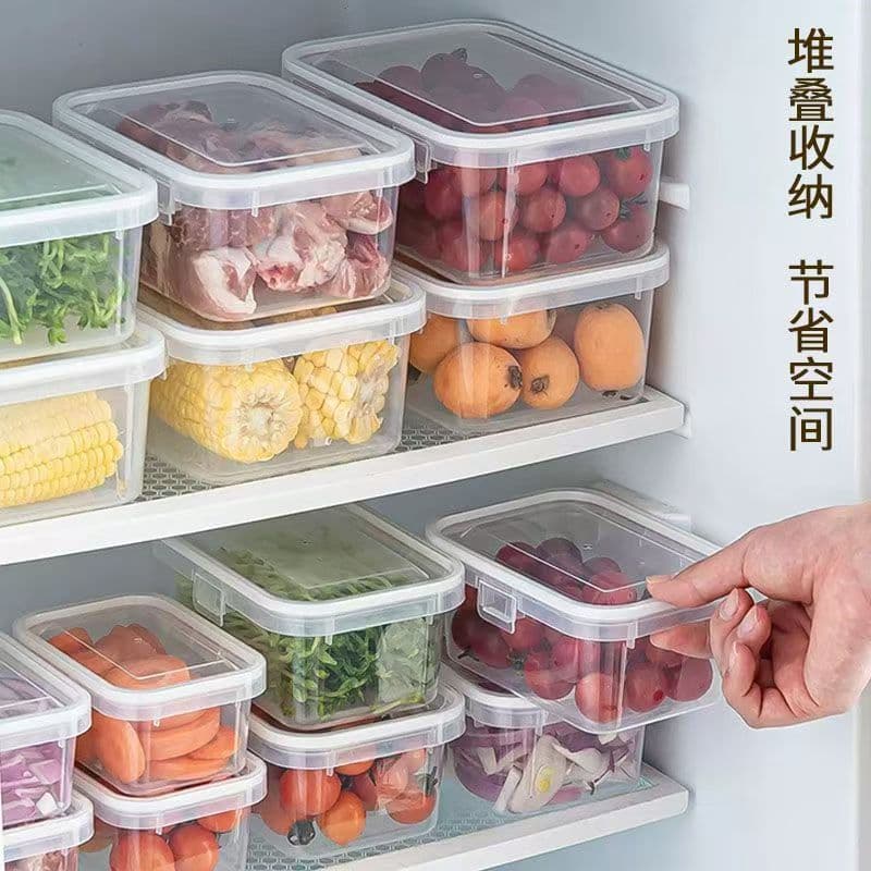 Portable food-grade crisper refrigerator fruit and vegetable storage box large capacity frozen sealed moisture-proof organizing box 3