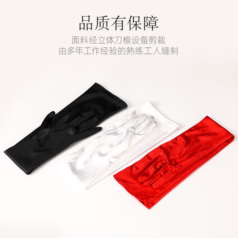 (Cross-border trading), gloves for bride, long wedding dress, sexy accessory, black sleeves 2