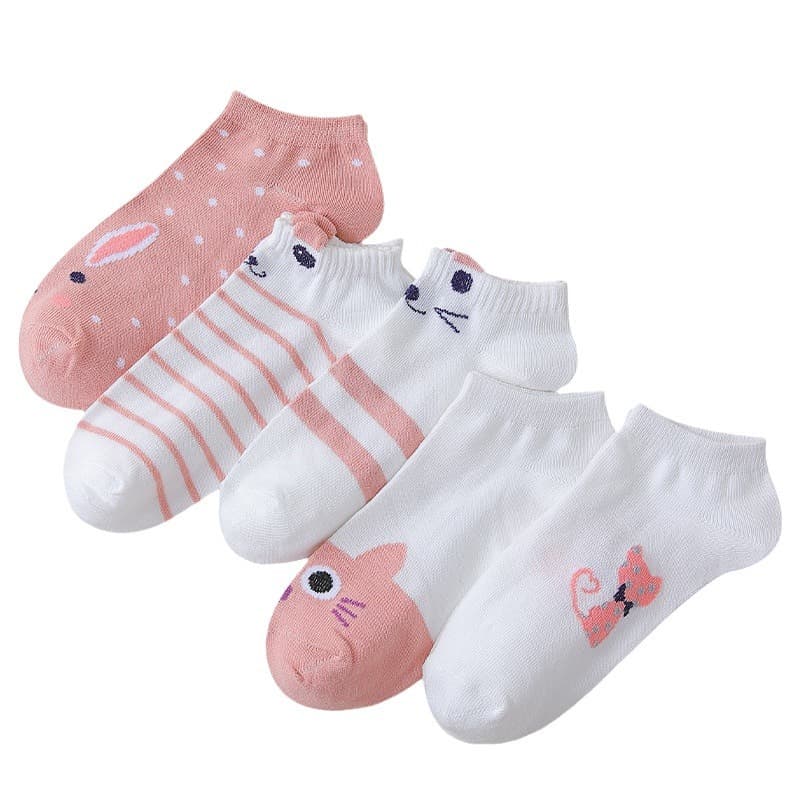 Cute cartoon socks, invisible pack, Terylene Cotton, Birthday gift 5