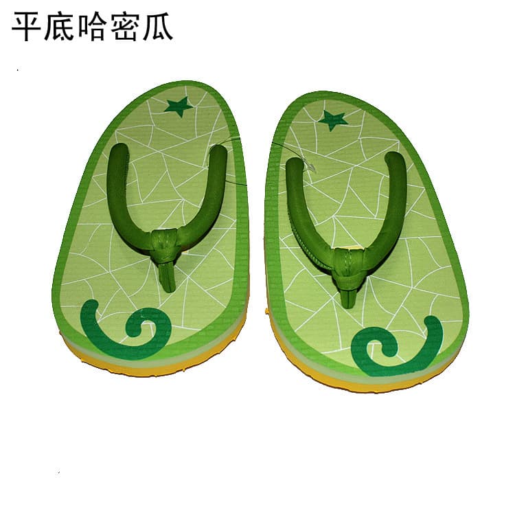 (Cross-border trading), summer cartoon cute flip flops flat, slippers, beach footwear, print, with toe post 2