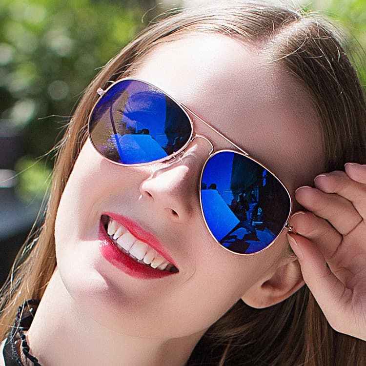 (Wholesale), fashionable glasses solar-powered, men's women's universal sunglasses, metallic color 2