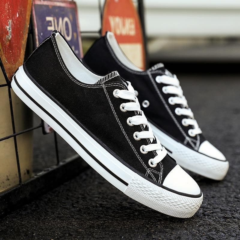 Cloth trend casual espadrilles, sneakers for students with shoelaces, for beloved, Korean style