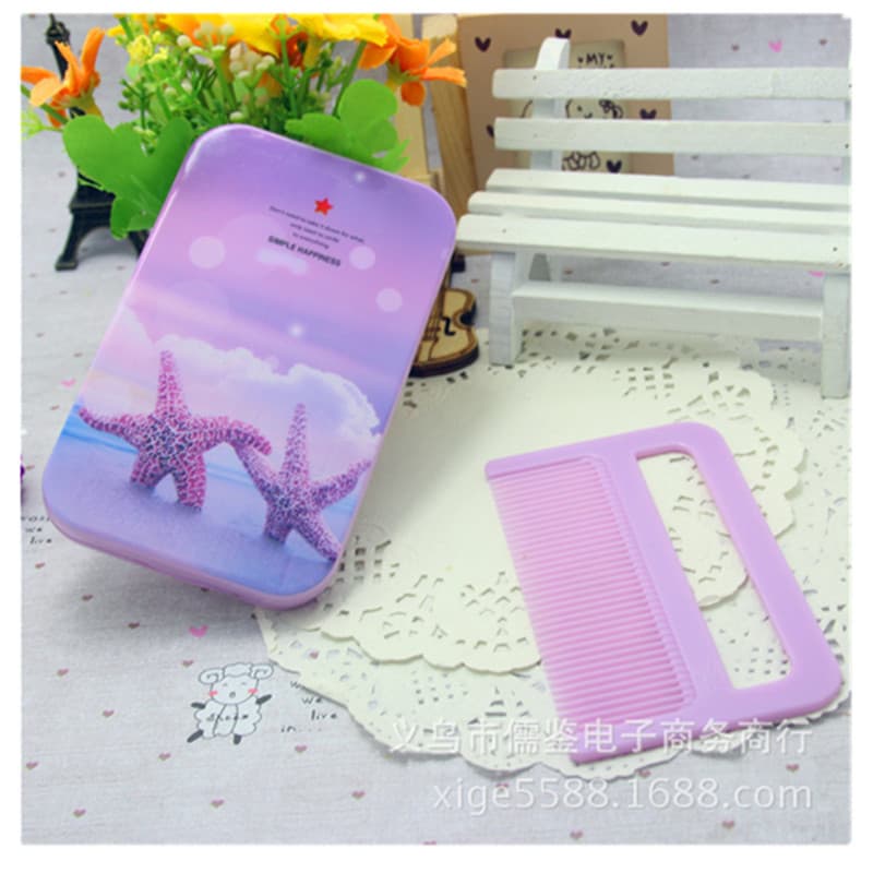 Folding fashion mirror combo portable small mirror makeup mirror Xige mirror combination combination combination 4