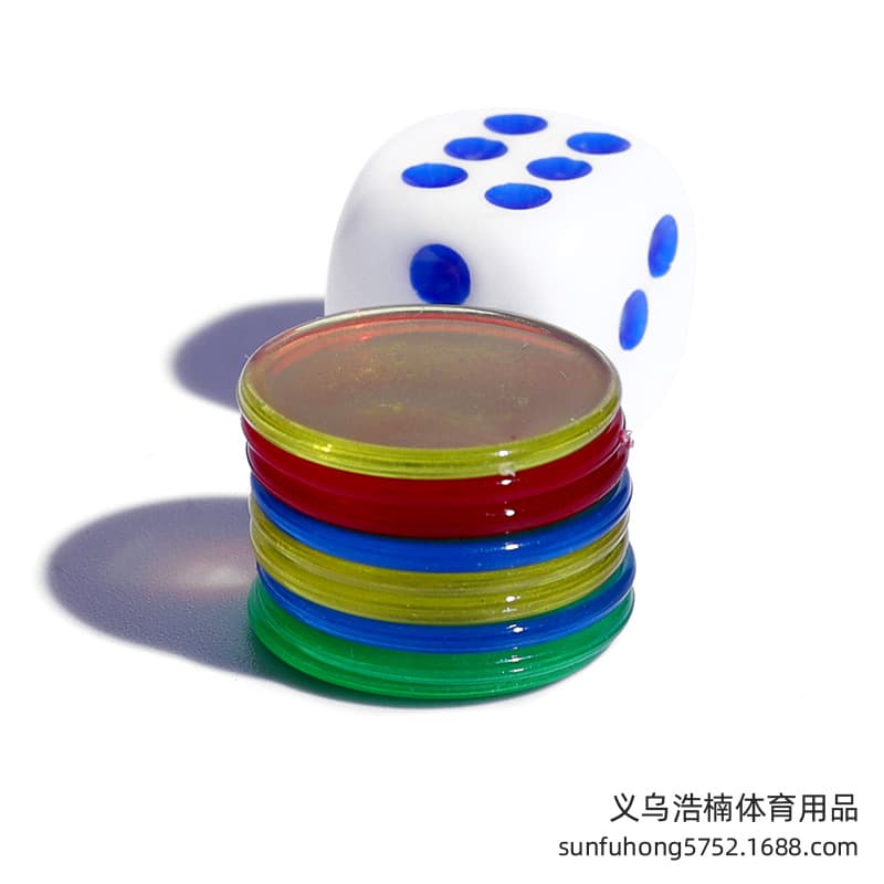 Transparent plastic chips game coins transparent color chip pieces 19MM bingo game accessories chips BiNGO 5