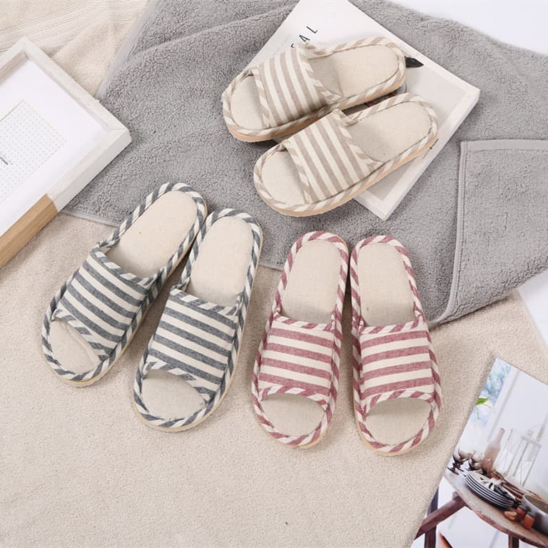 Home summer men's slippers, women's slippers, cotton and linen, dropshipping available 3
