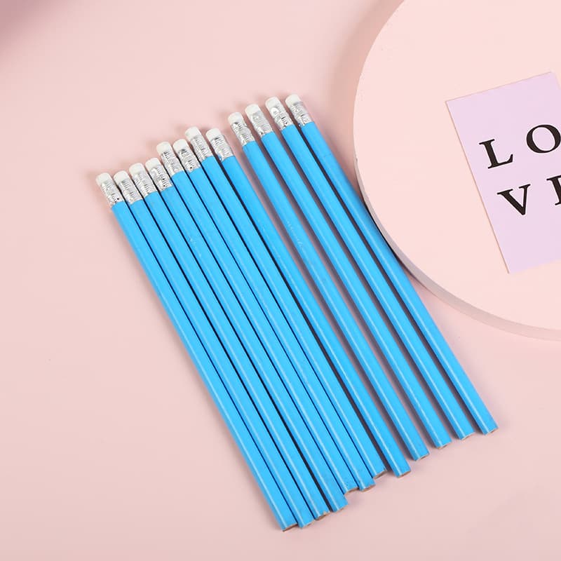 White paint, pencil, red blue eraser writing for students 3