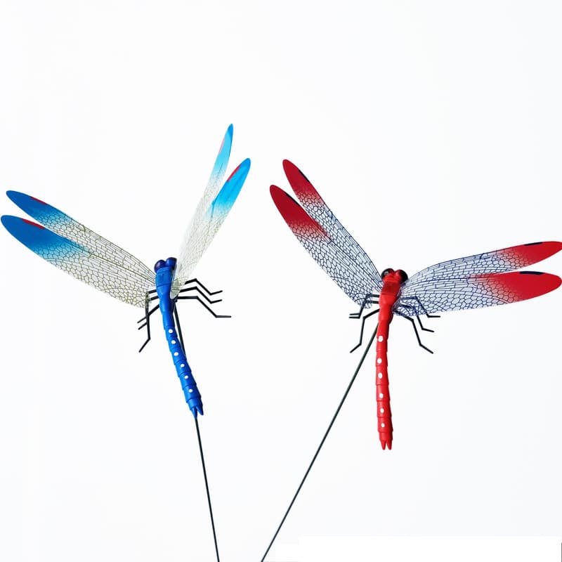 Simulation Dragonfly Home Decoration Wall Patch Background Garden Vase Flower Pot Garden Art Decoration Color Poor Pingli Dragonfly 4