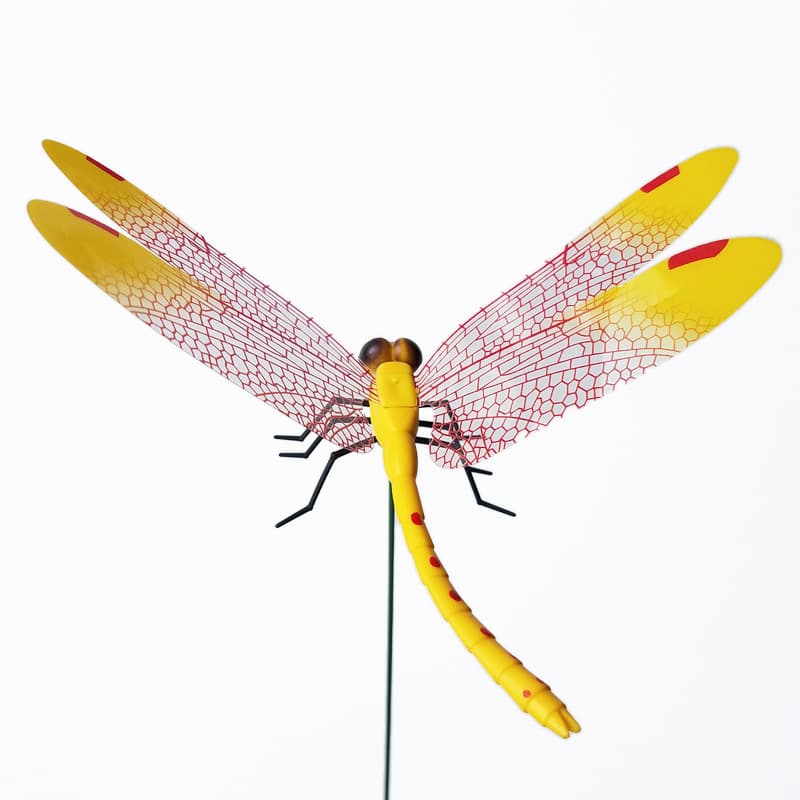 Simulation Dragonfly Home Decoration Wall Patch Background Garden Vase Flower Pot Garden Art Decoration Color Poor Pingli Dragonfly 7