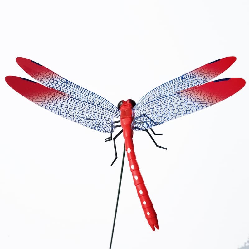 Simulation Dragonfly Home Decoration Wall Patch Background Garden Vase Flower Pot Garden Art Decoration Color Poor Pingli Dragonfly 9