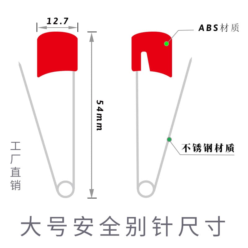 (Wholesale), children's pin stainless steel 5