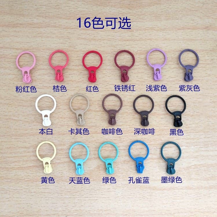(Wholesale), ring with zipper, (Physicals), 16 colors, 3 size 3