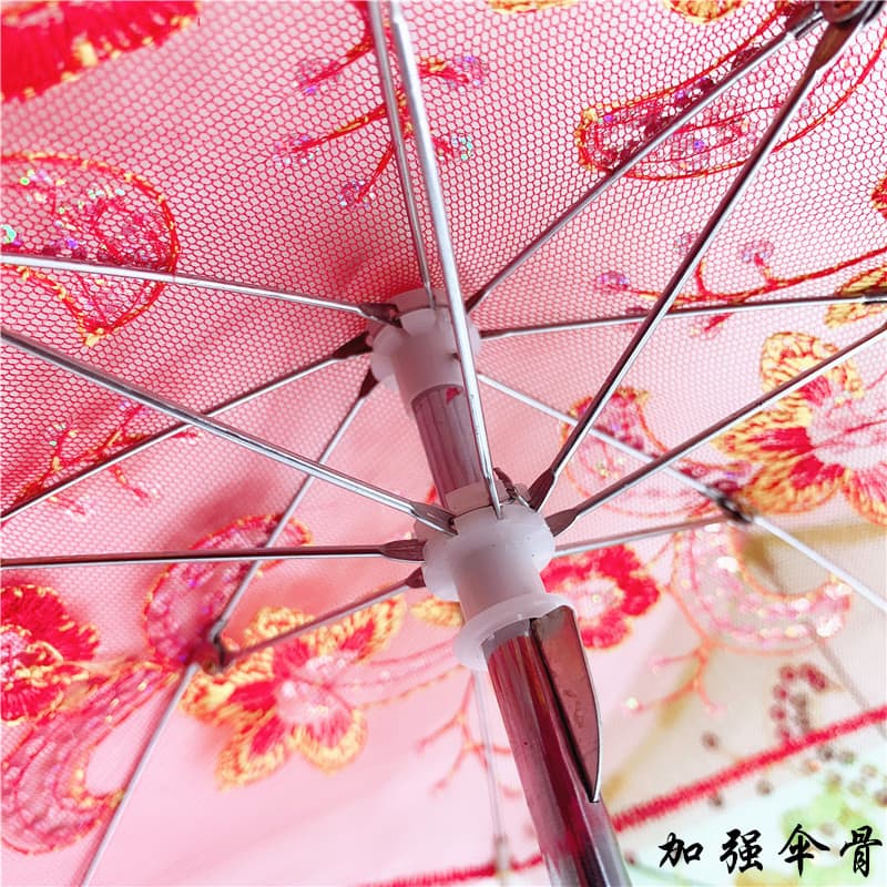 Lace embroidery umbrella small lace umbrella exquisite embroidered color film craftsmanship umbrella children's toy umbrella scenic area hot sale 5