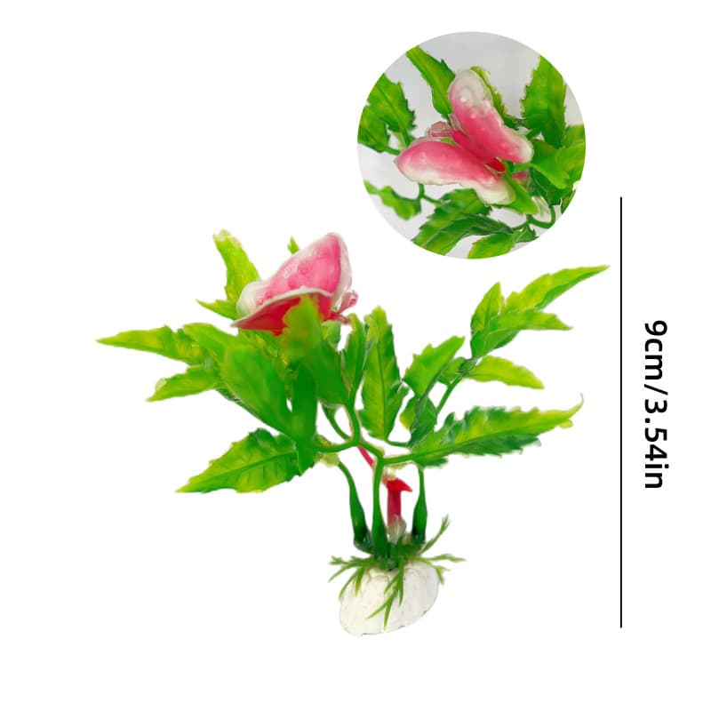 Aquarium fish tank decorative desktop ecological aquatic flower fake flower artificial simulation flower plant gift landscap 3