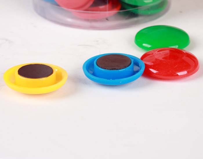 50 buckets of colorful round magnetic white board magnetic buckle magnetic bead magnetic nails 30mm magnet 3cm magnetic granules 2