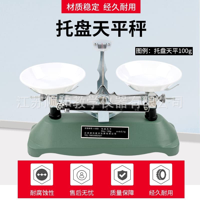 Tray balance 200g100g500g1000g weight rack tray balance teaching balance physics student balance 2