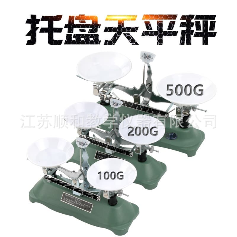 Tray balance 200g100g500g1000g weight rack tray balance teaching balance physics student balance 4